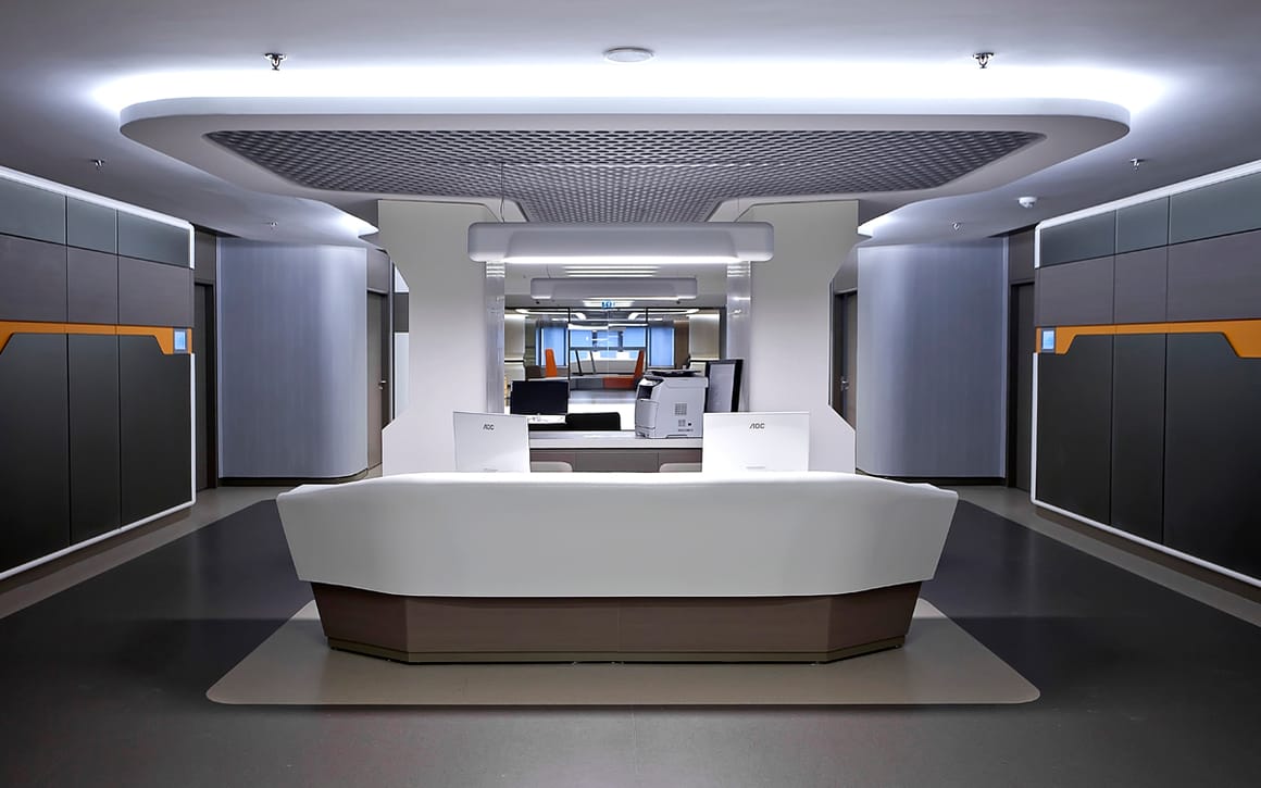 A nurses’ station on a ward floor at Liv Hospital Ulus in Istanbul.